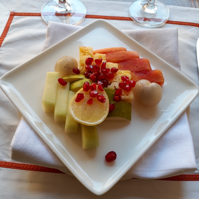 Fresh fruit platter, Suryagarh, Jaisalmer, Rajasthan, India
