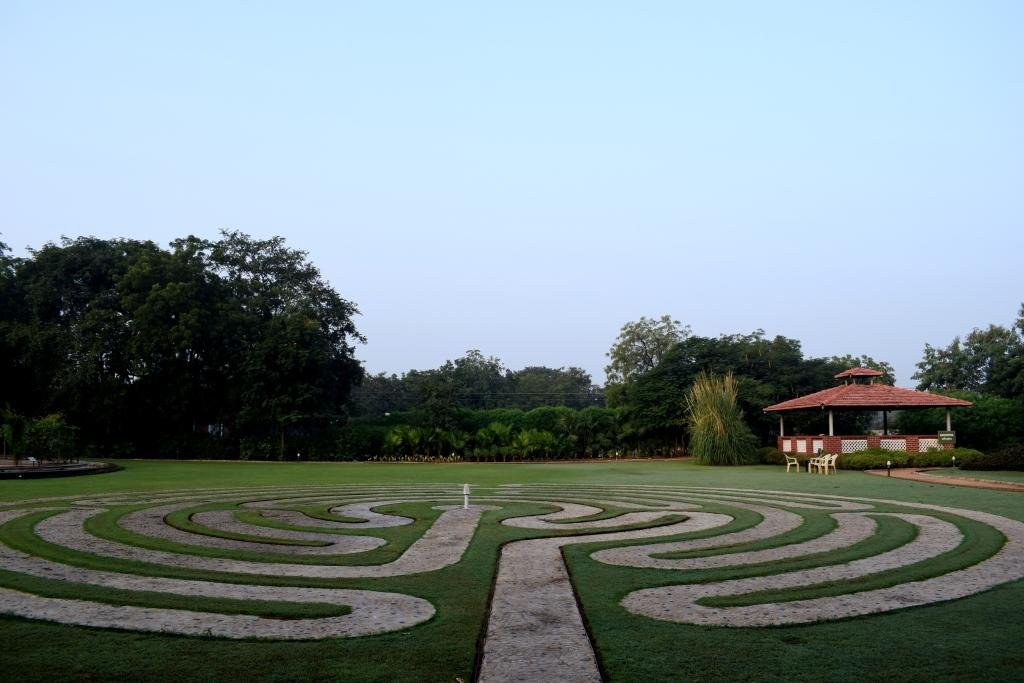 Walk through the labyrinth, Nimba Nature Cure, Mehsana, Gujarat