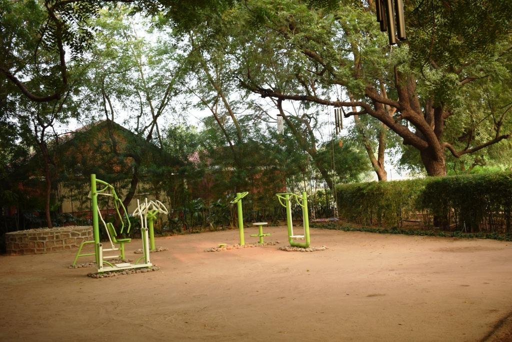 Exercising in open air and time outdoors always calms the mind, Nimba Nature Cure, Gujarat, India