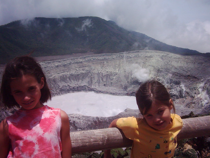 At Volcán Poás, central Costa Rica (Jocelyn on the left, Natalie on the right)