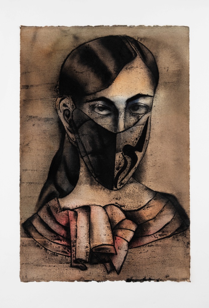 Masking Ruffle from Tower of Slowness" exhibition by Indian artist Anju Dodiya,