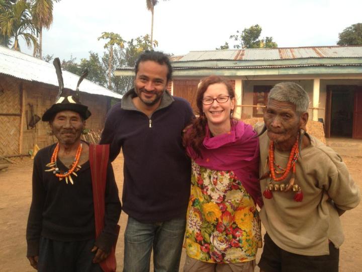 Digonta Bordoloi and his wife Susia (centre) with Naga tribe in Nagaland, India; Photograph: Digonta Bordoloi