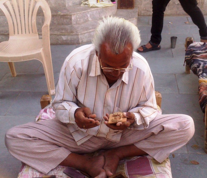 Award-winning sandalwood craftsperson Chauth Singh Jangid , Churu, Rajasthan, India