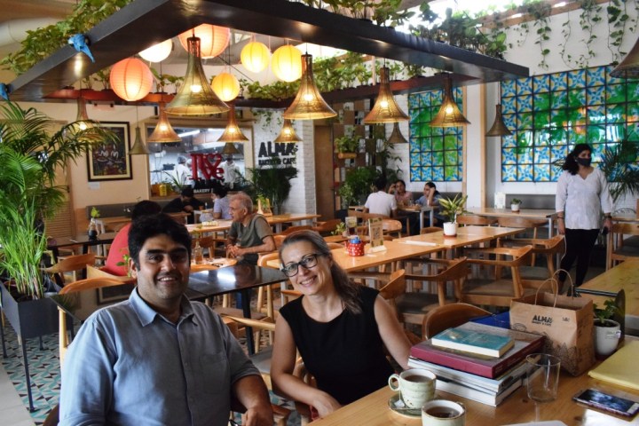 Owner of Alma Bakery & Cafe, Noida-Gaurav Dhingra and his Polish wife Bogusia