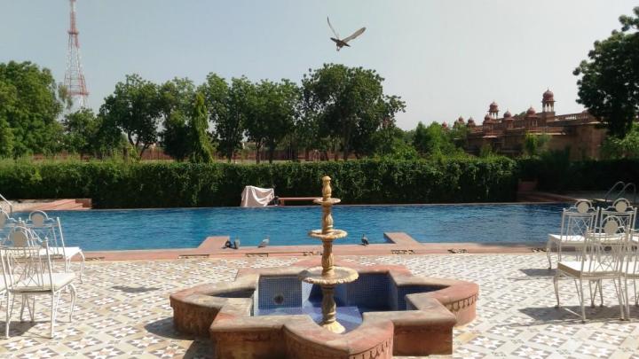 Swimming pool inside Laxmi Niwas Palace, Bikaner, Rajasthan, India