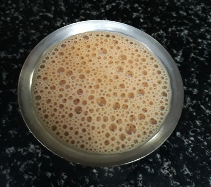 Filter coffe, Nandhi Café , Crossing of Kapileshwara temple, Tirupati, Andhra Pradesh, india