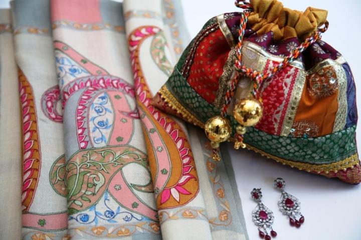 collection of Pashmina, Potli Bag & Jewellery from Craft House, The Metropolitan Hotel & Spa