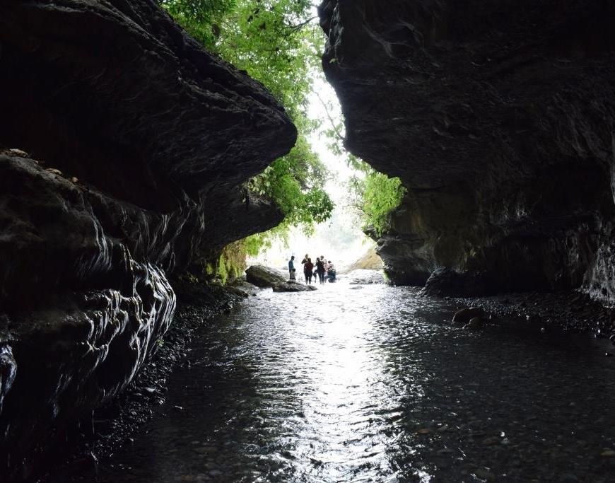 View of Robber's cave from inside, Dehradun, Uttarakhand, India