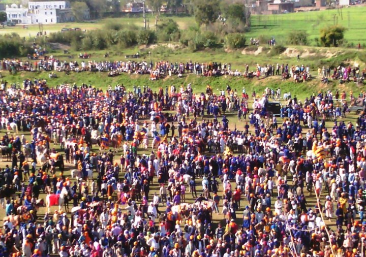 Hola Mohalla culminates at Charan Ganga Stadium, Anandpur Sahib, Punjab, India