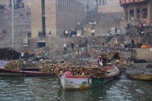 Manikarnika ghat, burning ghat, Varanasi,Uttar Pradesh, India