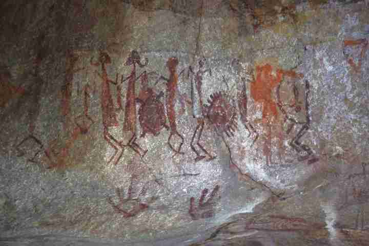 Rock art at Aurwatand, Chakia tehsil, Chandauli, Uttar Pradesh, India