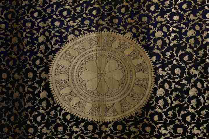 Brocade wall at Deendayal Hastkala Sankul, Varanasi, Uttar Pradesh, India