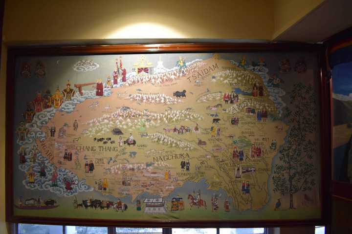 MAP OF TIBET, Norbulingka Institute of Tibetan Culture, Dharamshala, Himachal Pradesh, India,