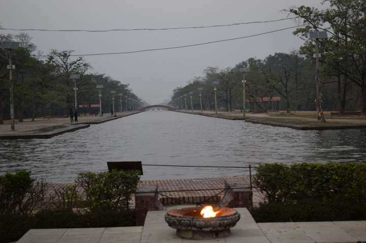 Lamp of peace, Lumbini, Nepal