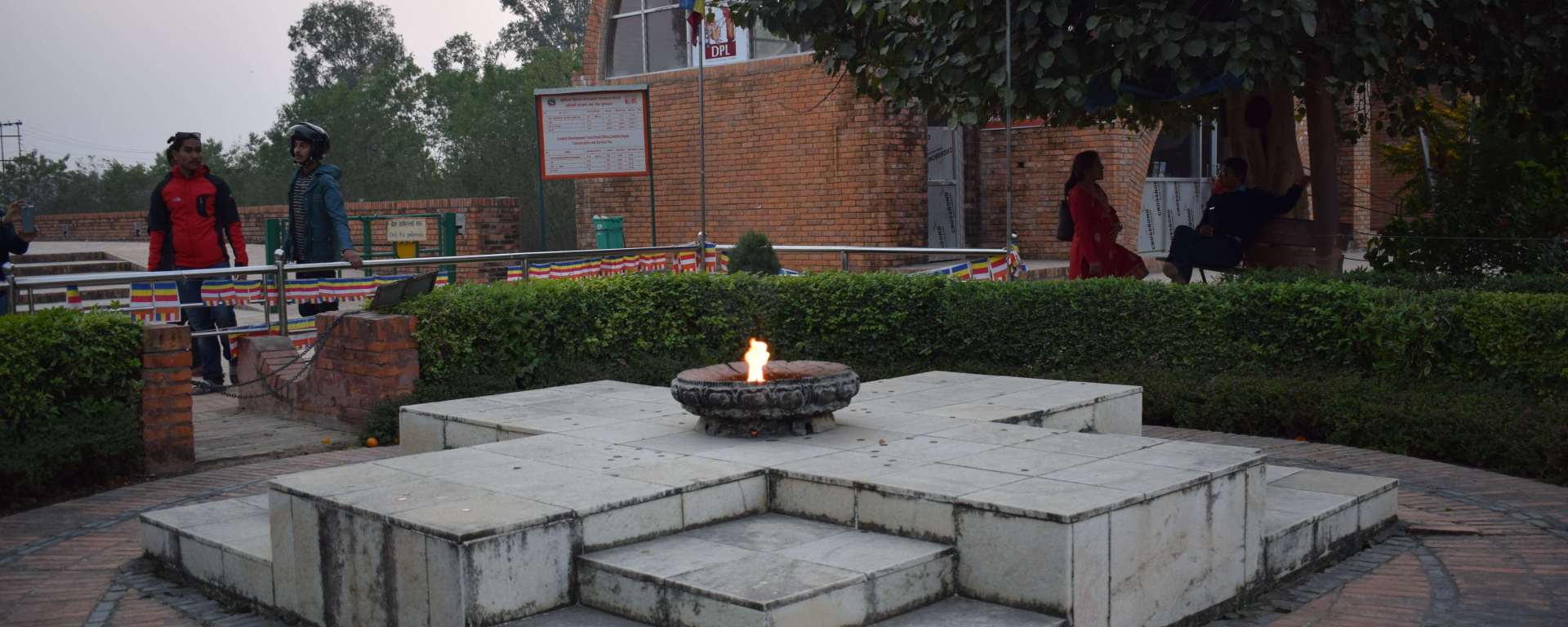 Lamps of peace, Lumbini, Nepal