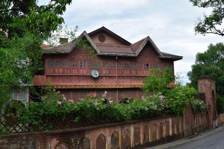 Old homes in the heritage zone of Garli, Kangra Valley, Himachal Pradesh, India