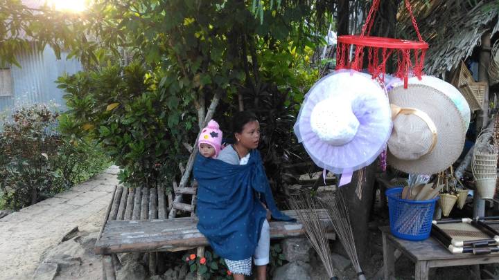 Beautiful happy woman with baby in Meghalaya, India