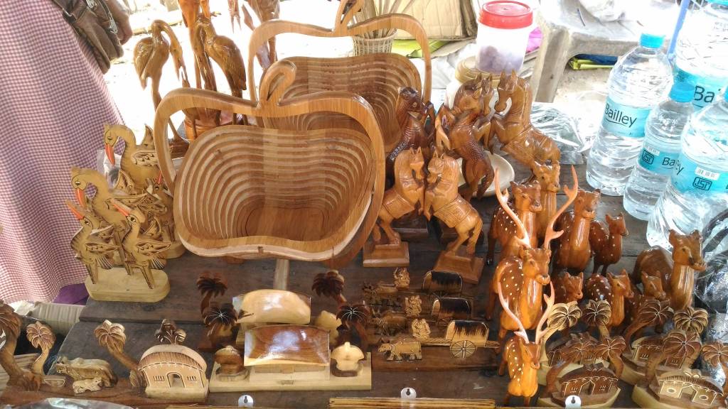 Bamboo handicrafts for sale in Mawlynnong, Meghalaya, India