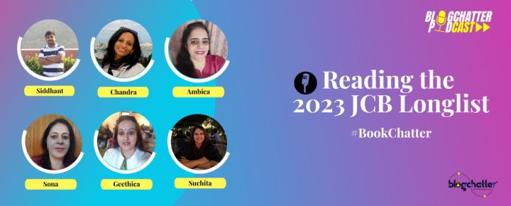 Reading the JCB Longlist podcast with Blogchatter team and community members