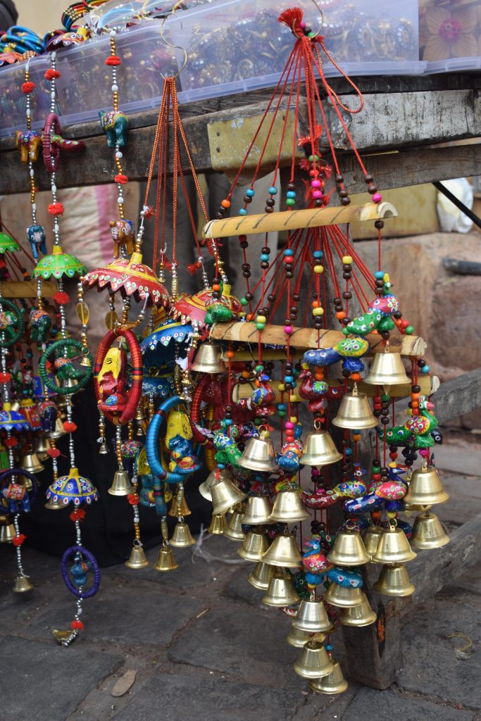 Windchimes with bells at Amber Fort, Jaipur, Rajasthan, India