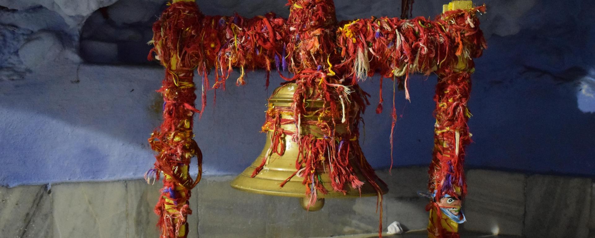 Bell inside Shiva temple, Tapakeswar, Dehradun, Uttarakhand, India