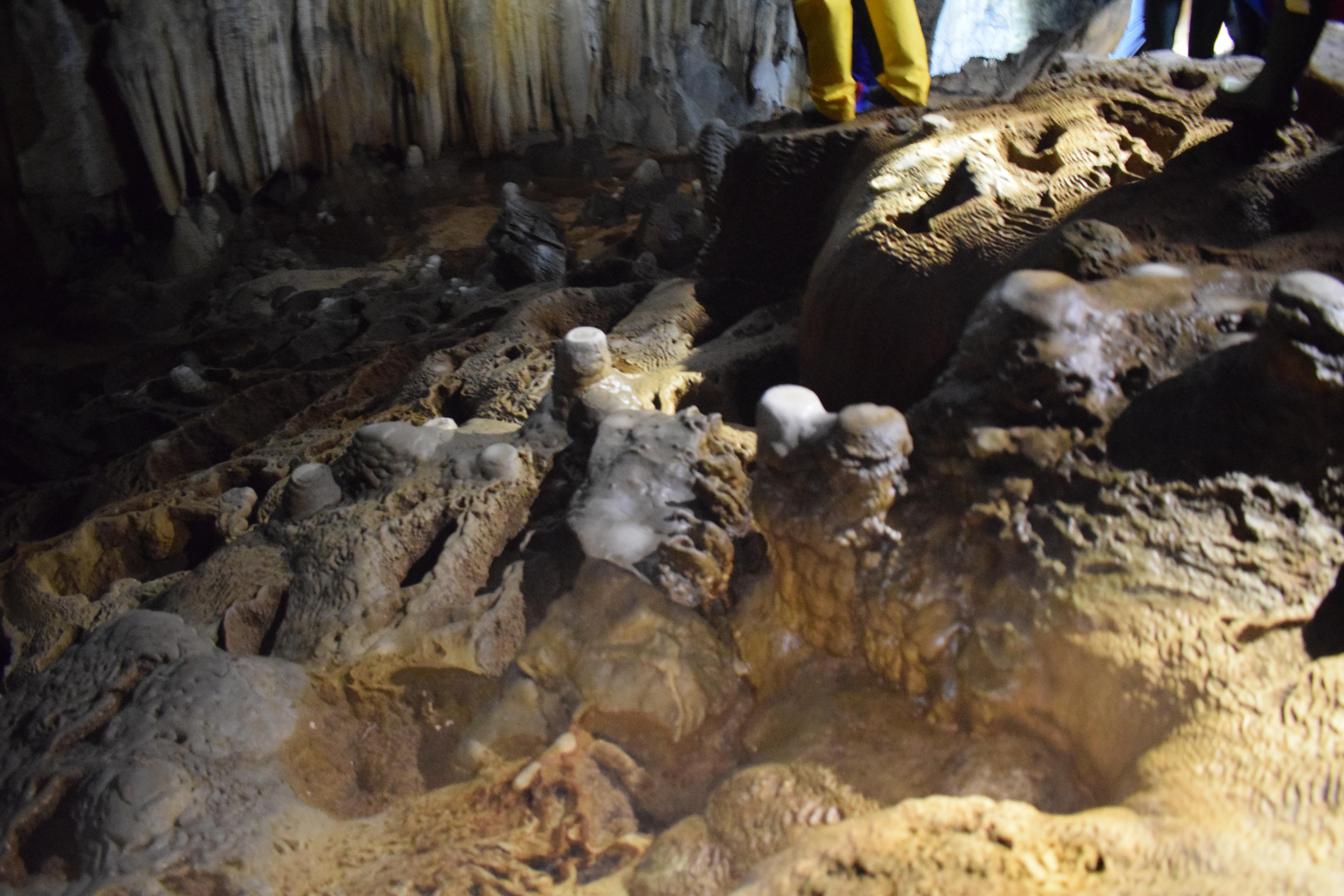 Cave floor, Krem Krung Krang Muhabon cave, near Lakadong, Jaintia Hills, Meghalaya, India