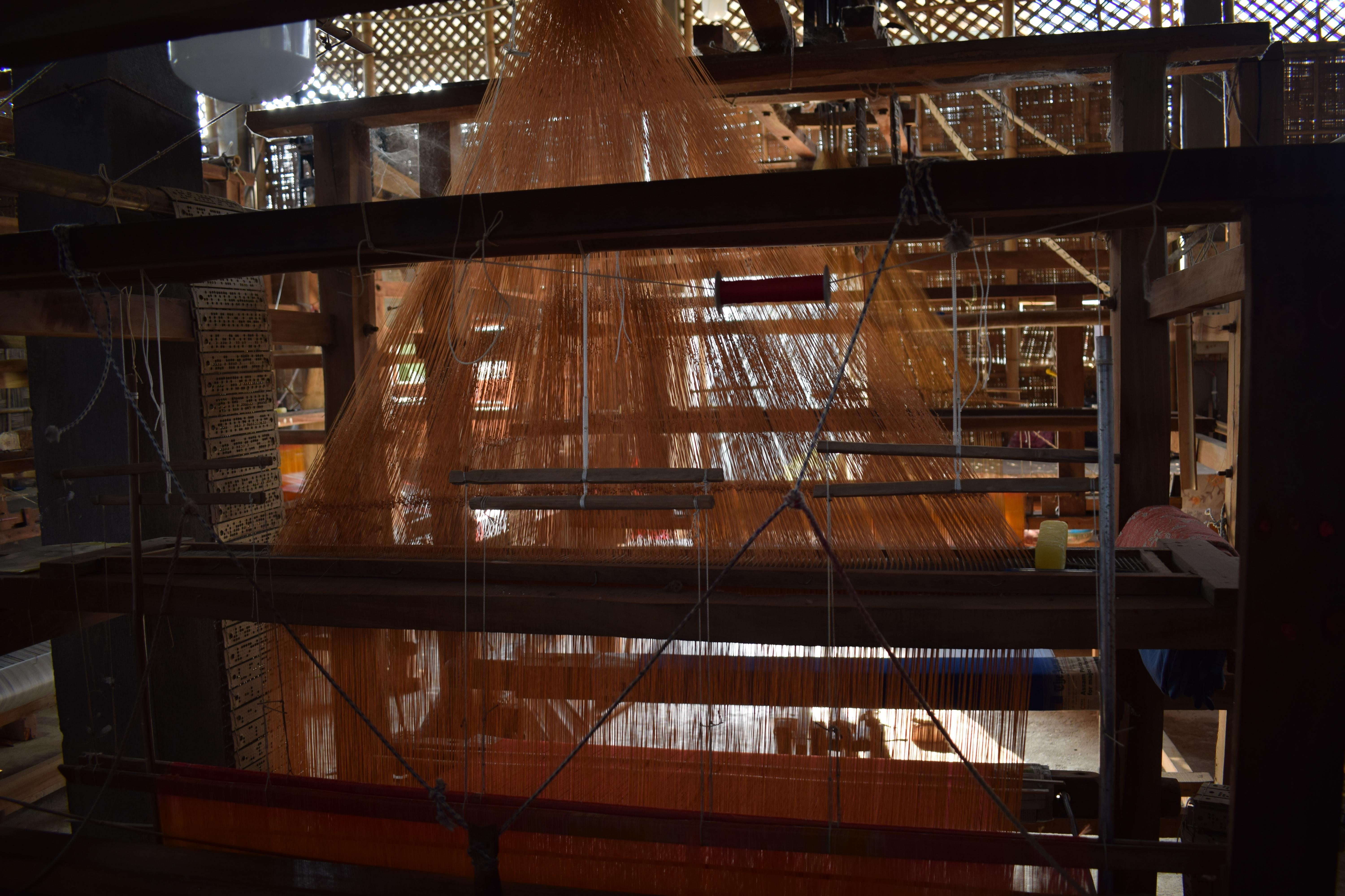 Looms at AVA Creations near Deepor Bil, Guwahati, Assam, India