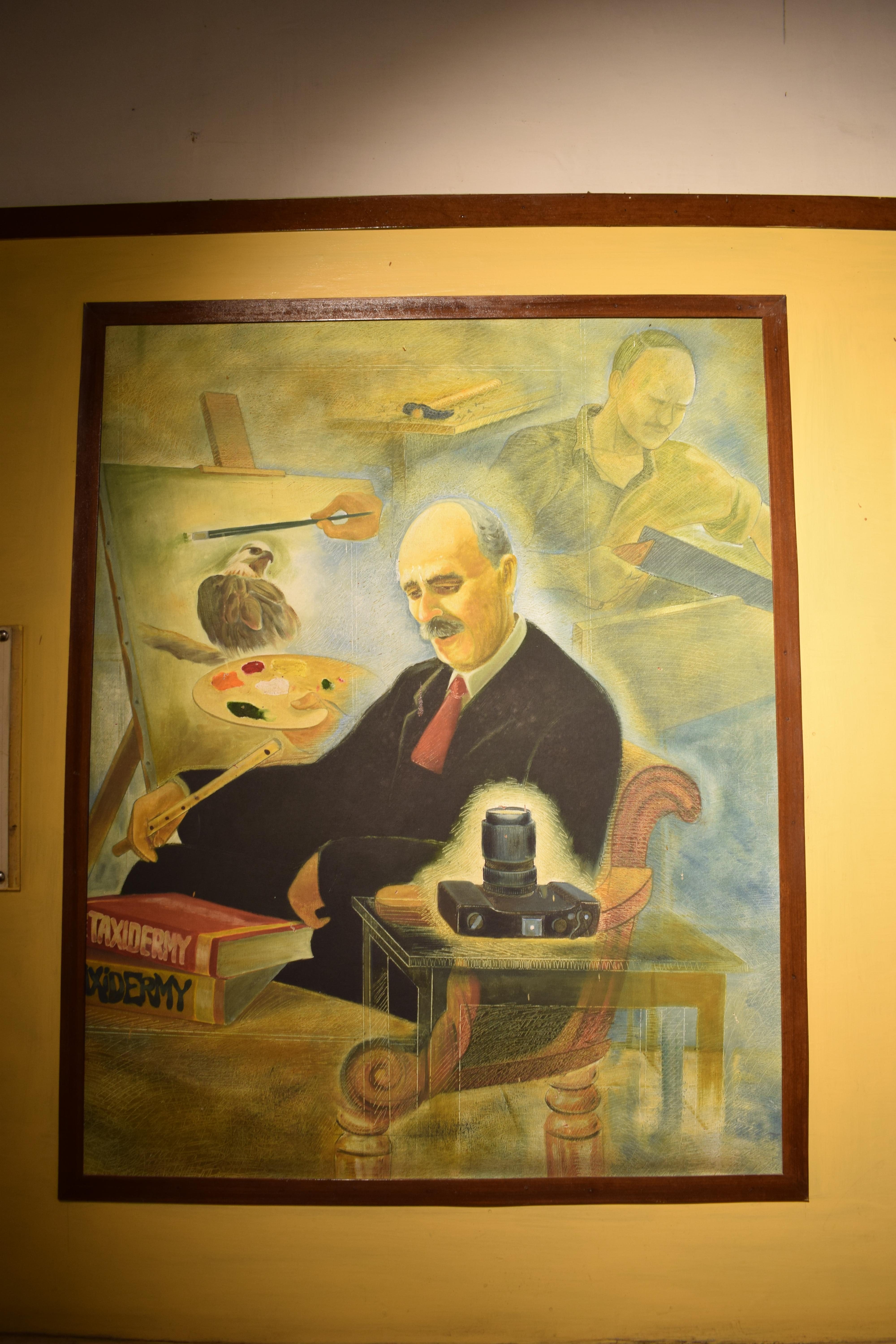 Portrait of Jim Corbett, Jim Corbett Museum, Kaladungi, Choti Haldwani, Uttarakhand, India