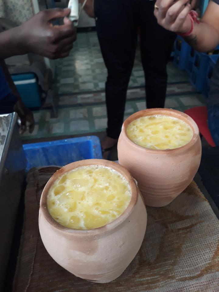 Kesar Sherbet at Chunni lal Tanwar's shop, Old Jail Road, Bikaner, Rajasthan, India