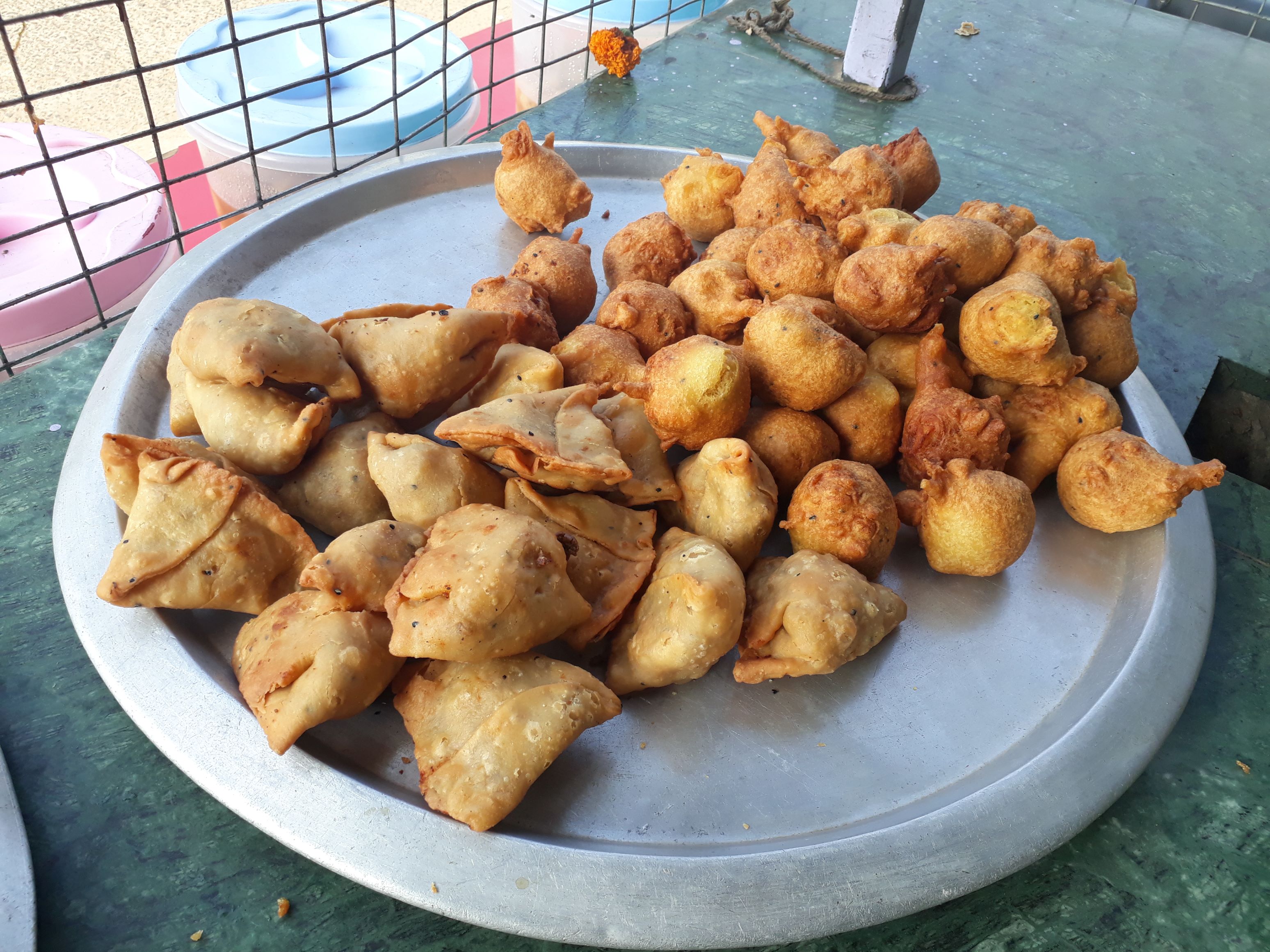 pakoda and samosa, Odisha, India