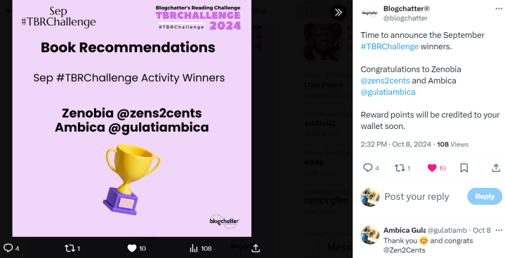 winner announcement #TBRChallenge