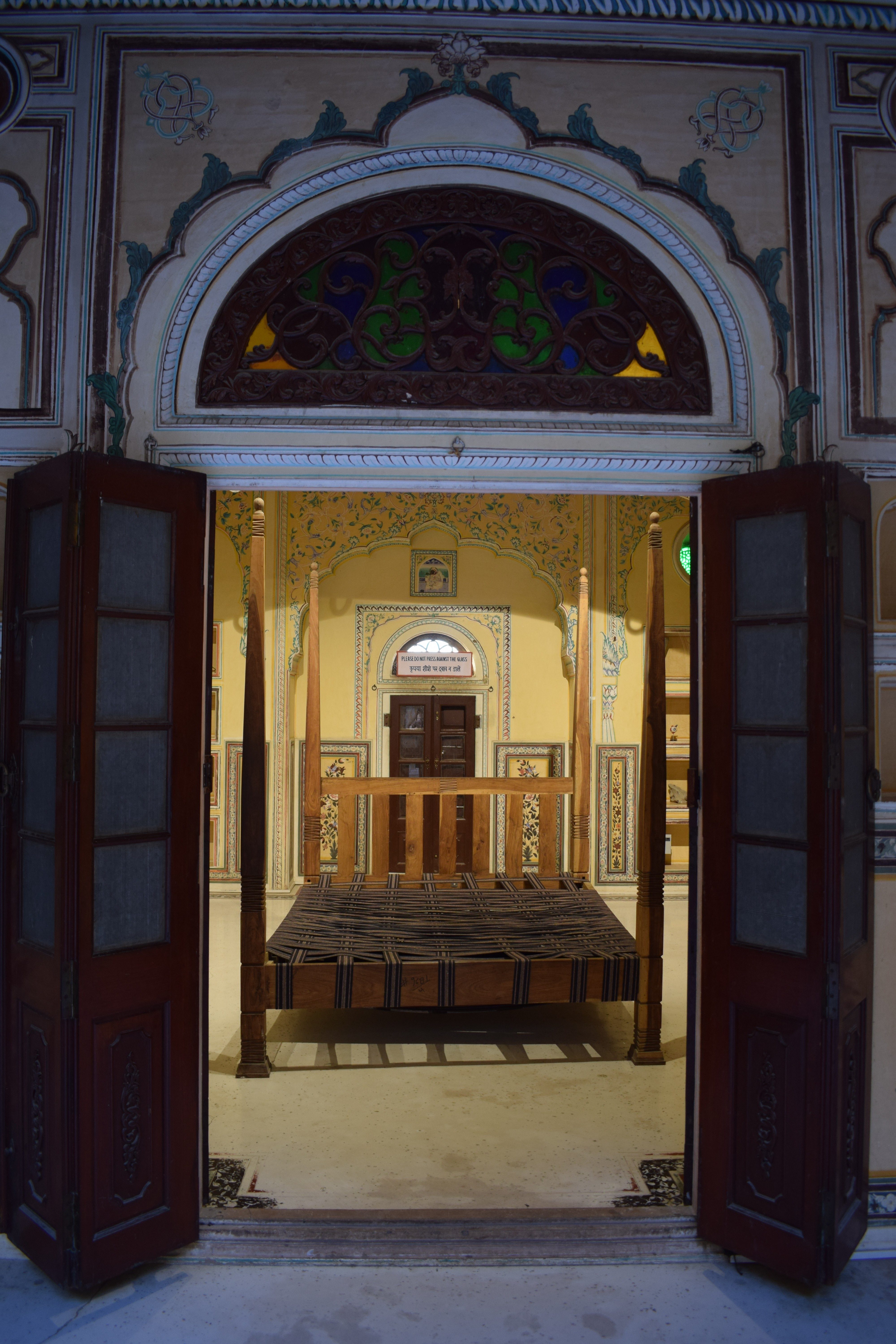 Royal bedroom, City Palace, Jaipur, Rajasthan, India