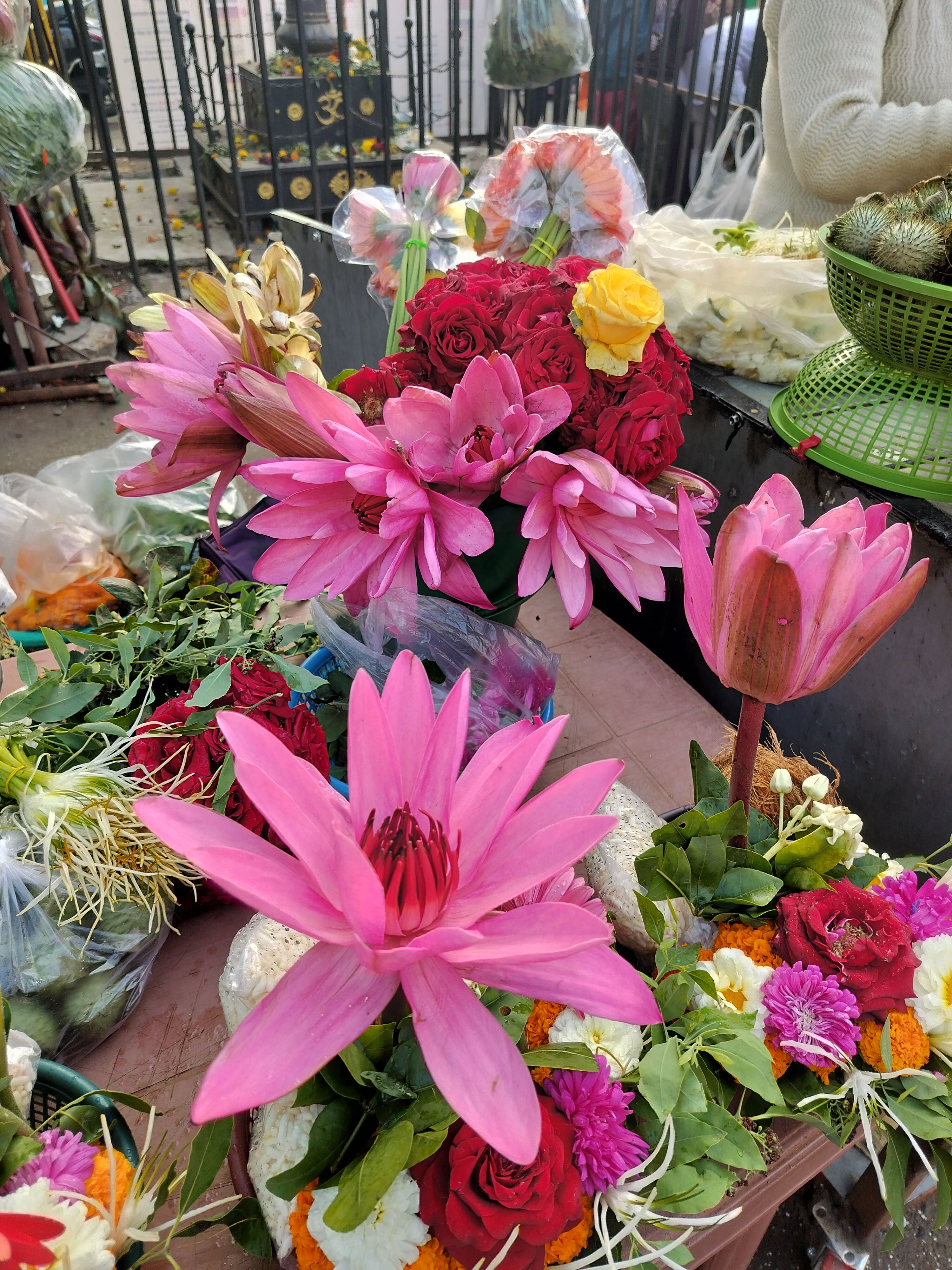 Lotus flowers for Lord Shiva at Trimbakeshwar, Nashik, Maharashtra. India