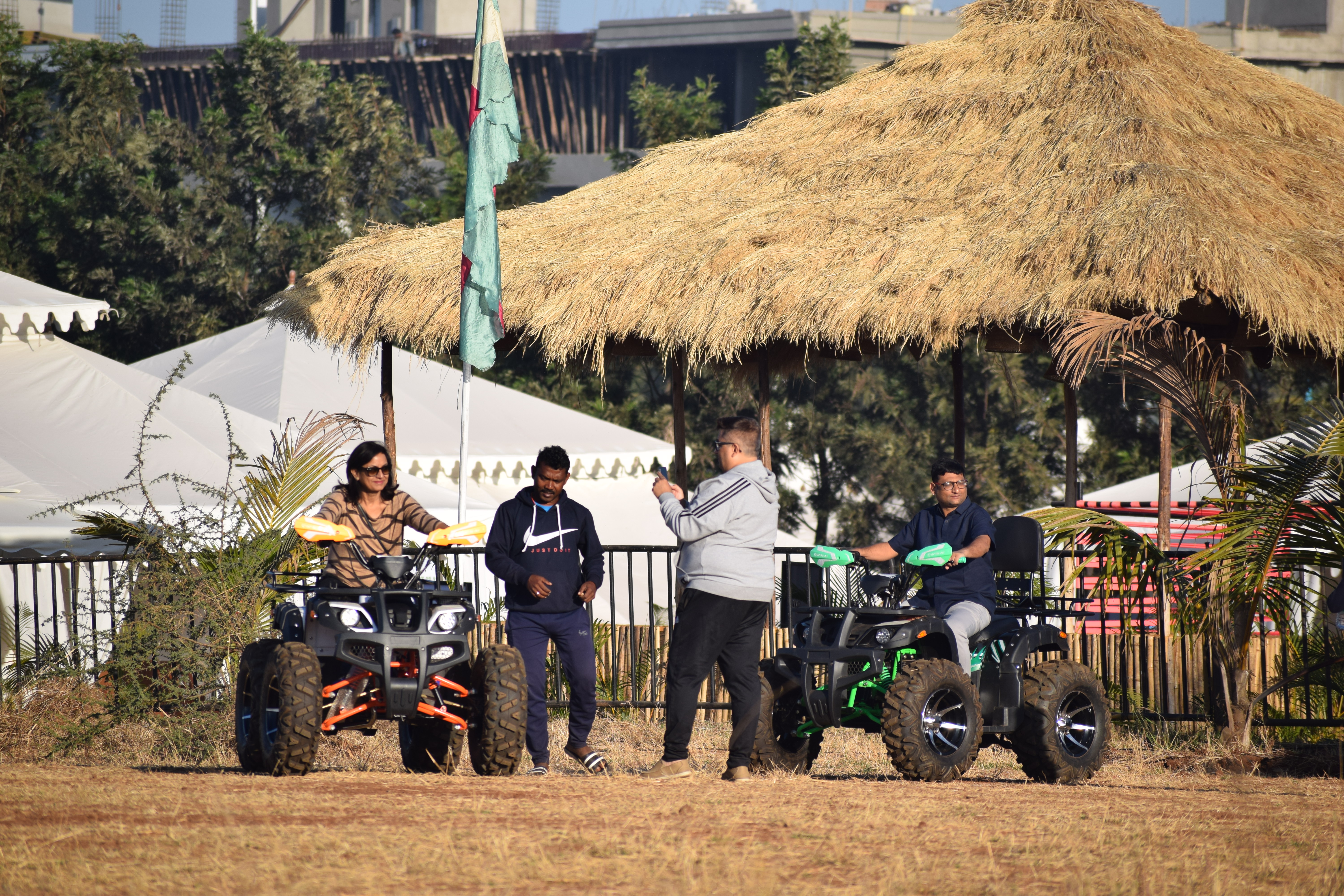 ATV ride along Gangapur Dam Backwaters, Girnare village, Nashik, Maharashtra, India