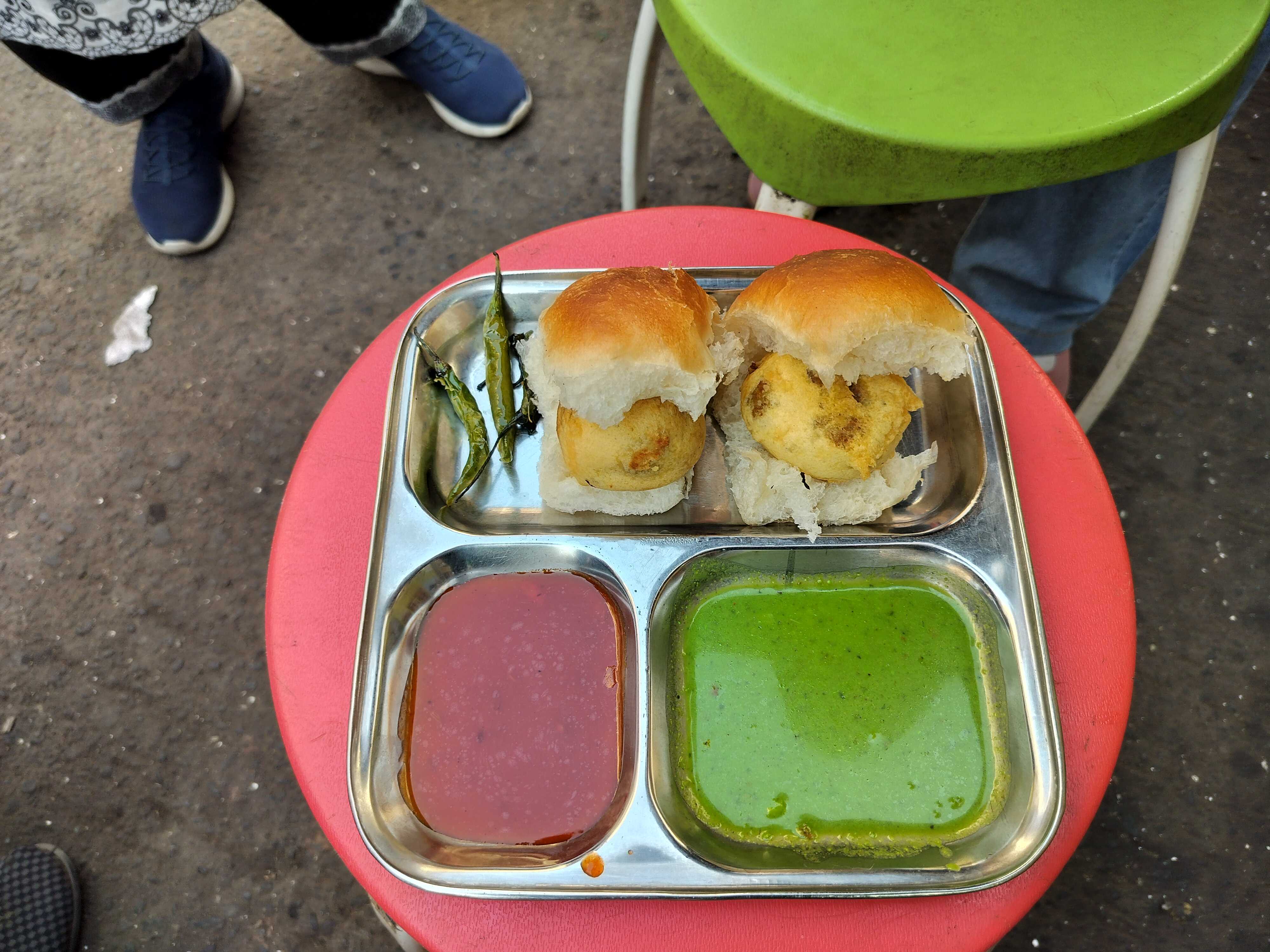 Vada pav, Trimbakeshwar Temple, Nashik, Maharashtra, India