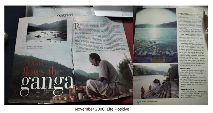 Rishikesh travelogue in Life Positive magazine, November 2000