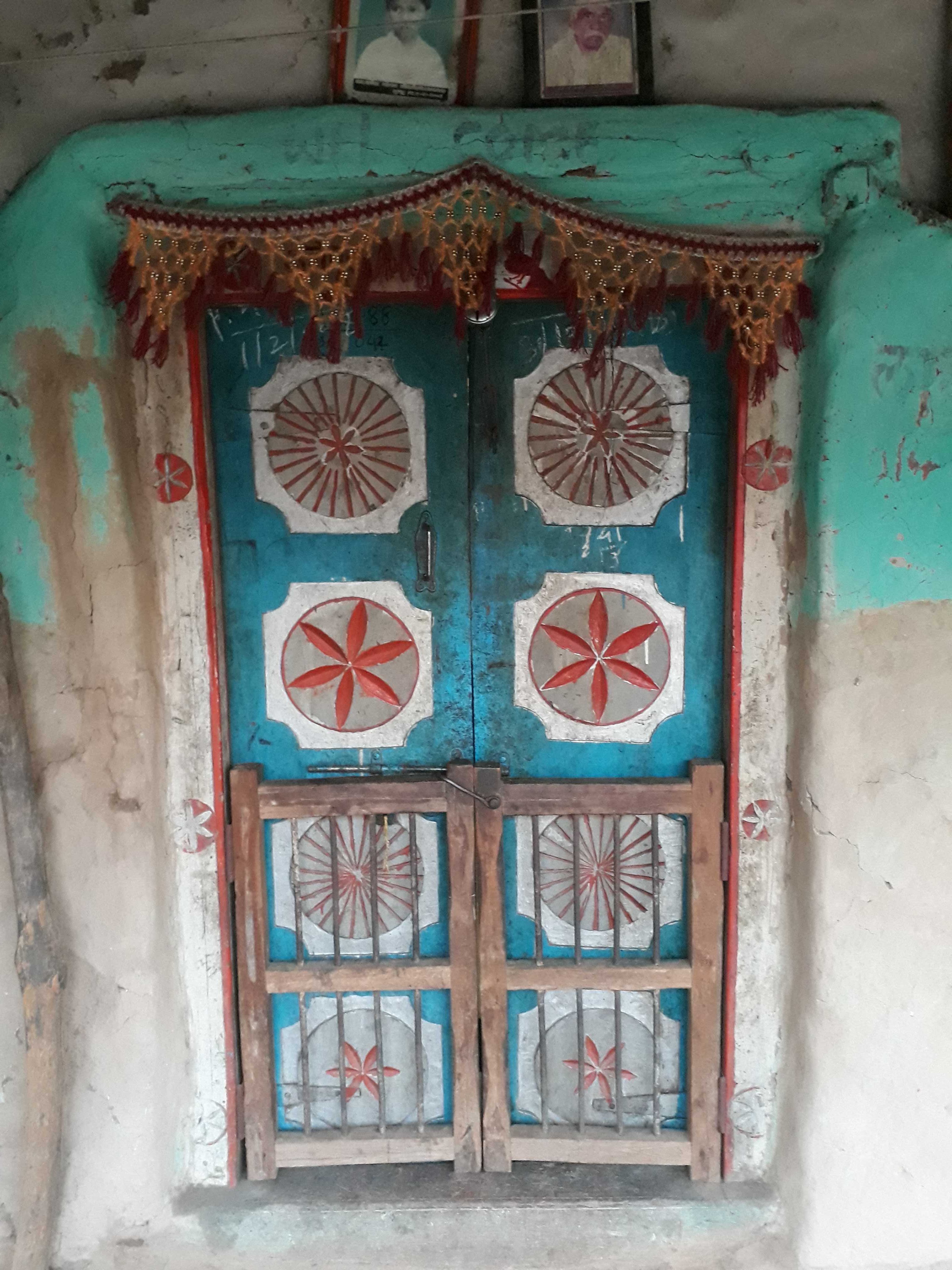 Decorated door, Nandurbar district, Maharashatra, India