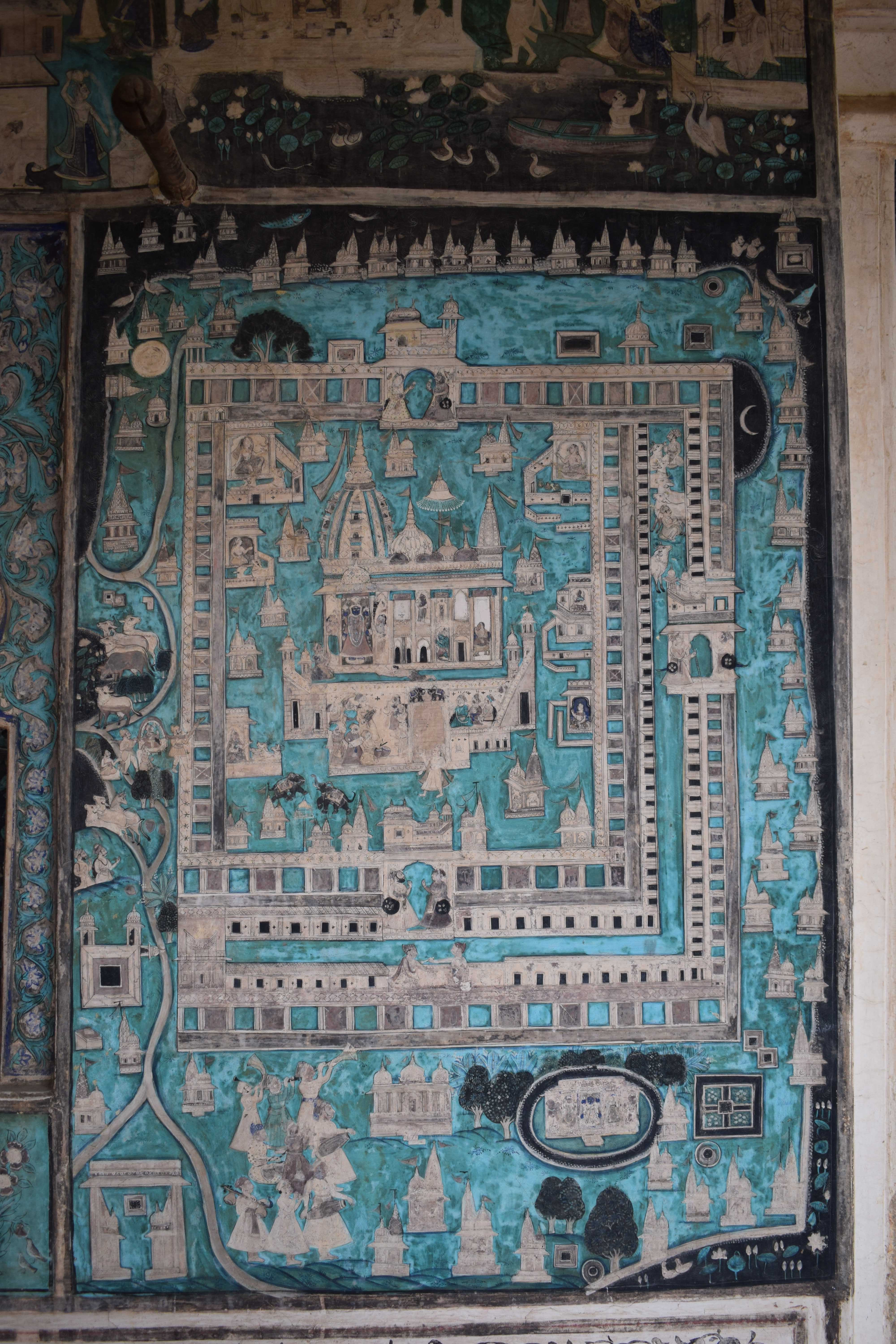 Fresco in Bundi Fort, Rajasthan, India