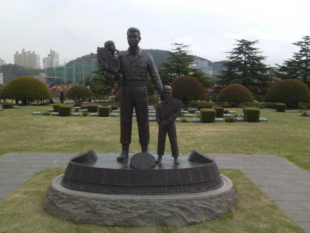 Sculpture, United Nations Memorial Cemetery, Busan, South Korea