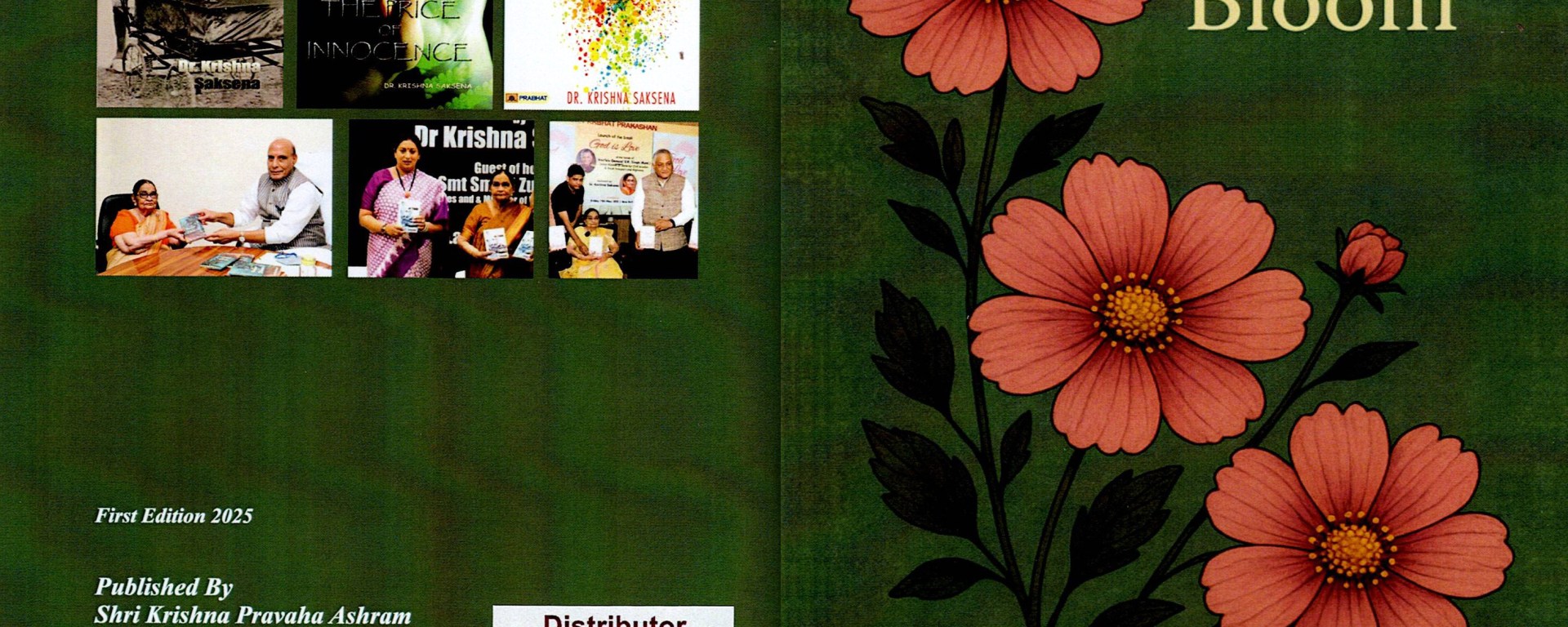 Book Cover - Flowers Bloom by Dr Krishna Saksena