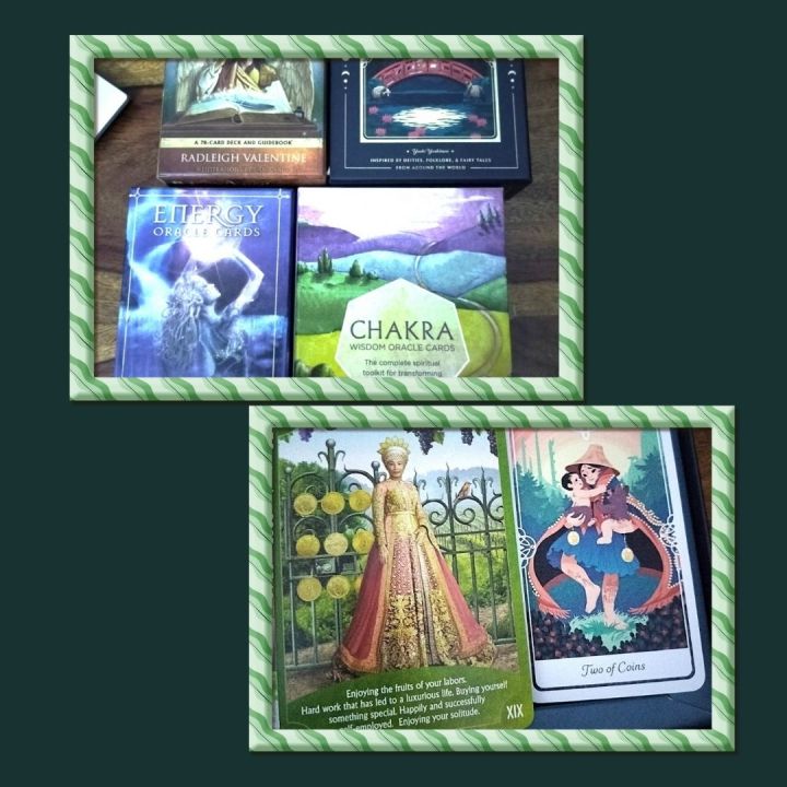 Oracle and Tarot card decks gifted by Durgesh Singh