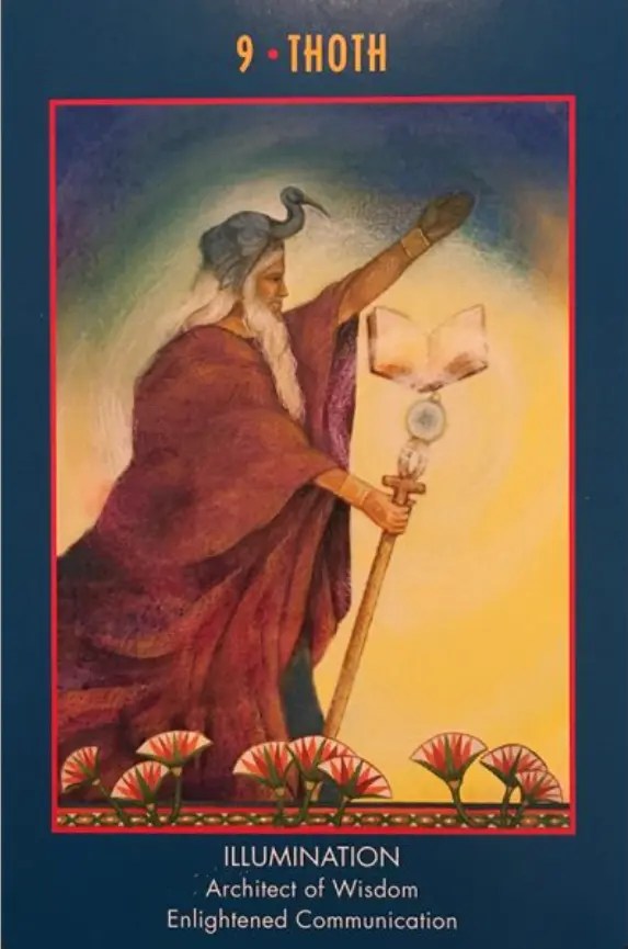 Thoth, the god of scribes, from The Anubis Oracle guide