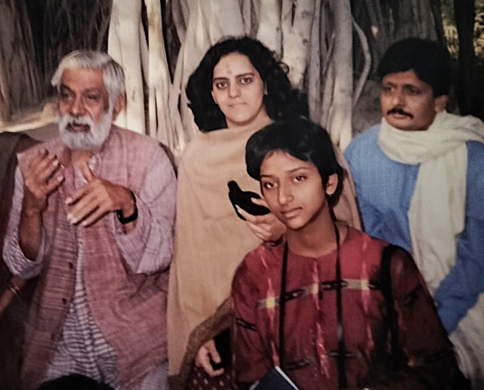 In Vrindavan with Mr KN Rao, (left) Founder, School of Astrology, Bharatiya Vidya Bhawan, Delhi