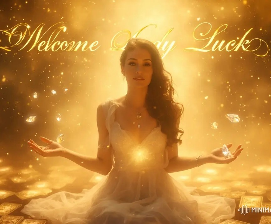 AI generated image of lady luck for queen of treasures