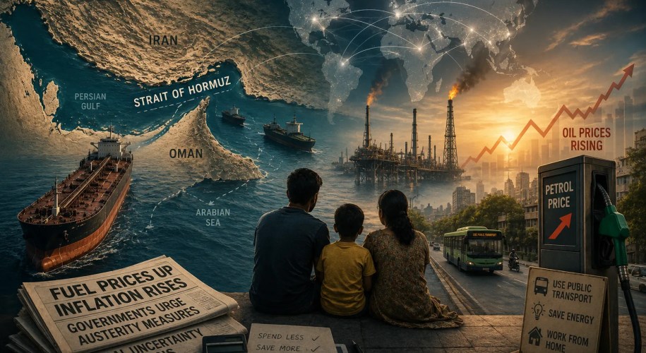 Strait of hormuz and global austerity age, generated on chatgpt