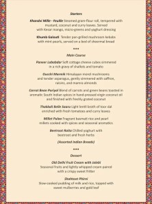 BRICS gala dinner menu Sep 12, Delhi